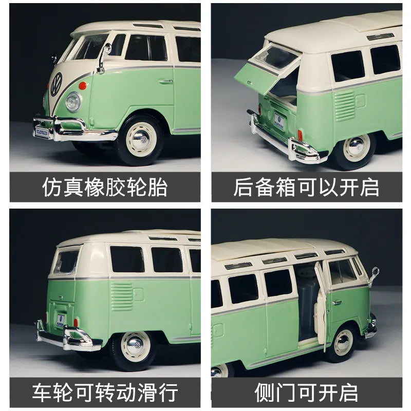 Maisto 1:25 Diecast Volkswagen Van Samba - Green