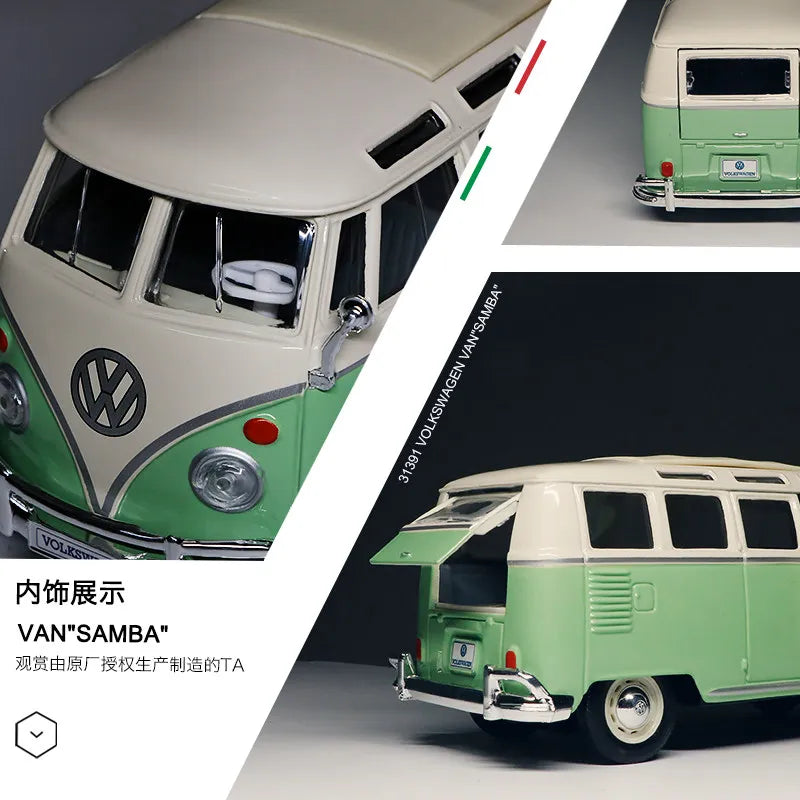 Maisto 1:25 Diecast Volkswagen Van Samba - Green