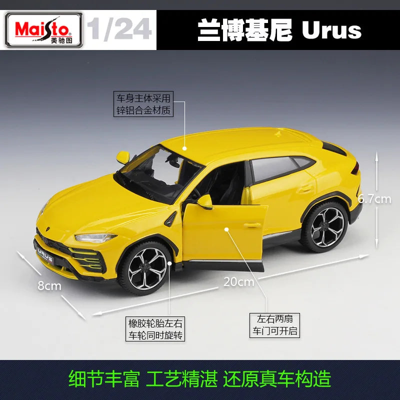 Maisto 1:24 Lamborghini Urus - Yellow