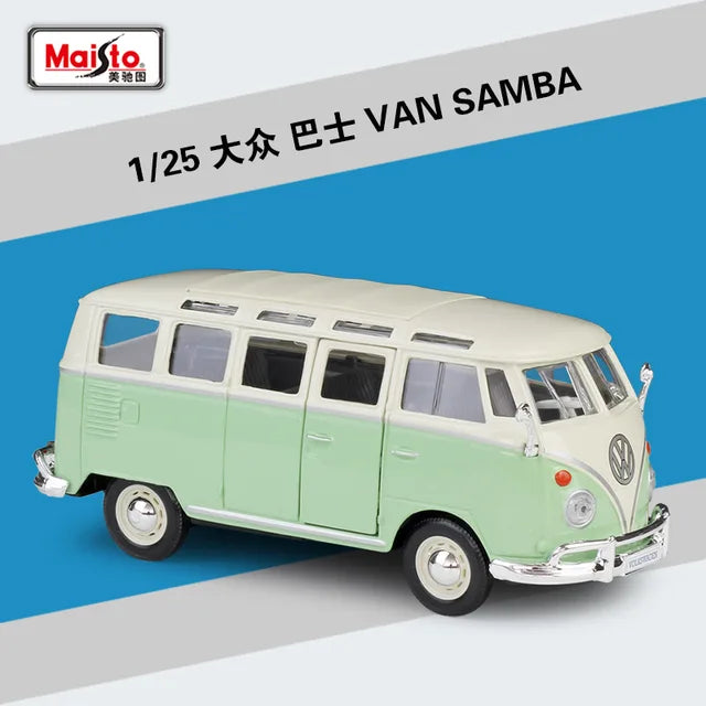 Maisto 1:25 Diecast Volkswagen Van Samba - Green
