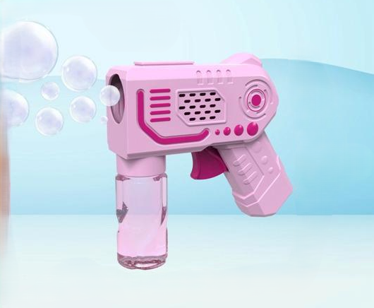 Manual Cute Mini Colorful Bubble Gun - Pink