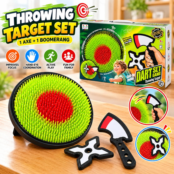 Manual Kids Throwing Target Dart Game Set