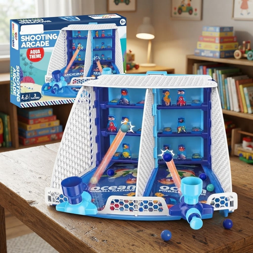Manual Two-Players Ocean Marble Shooting Game