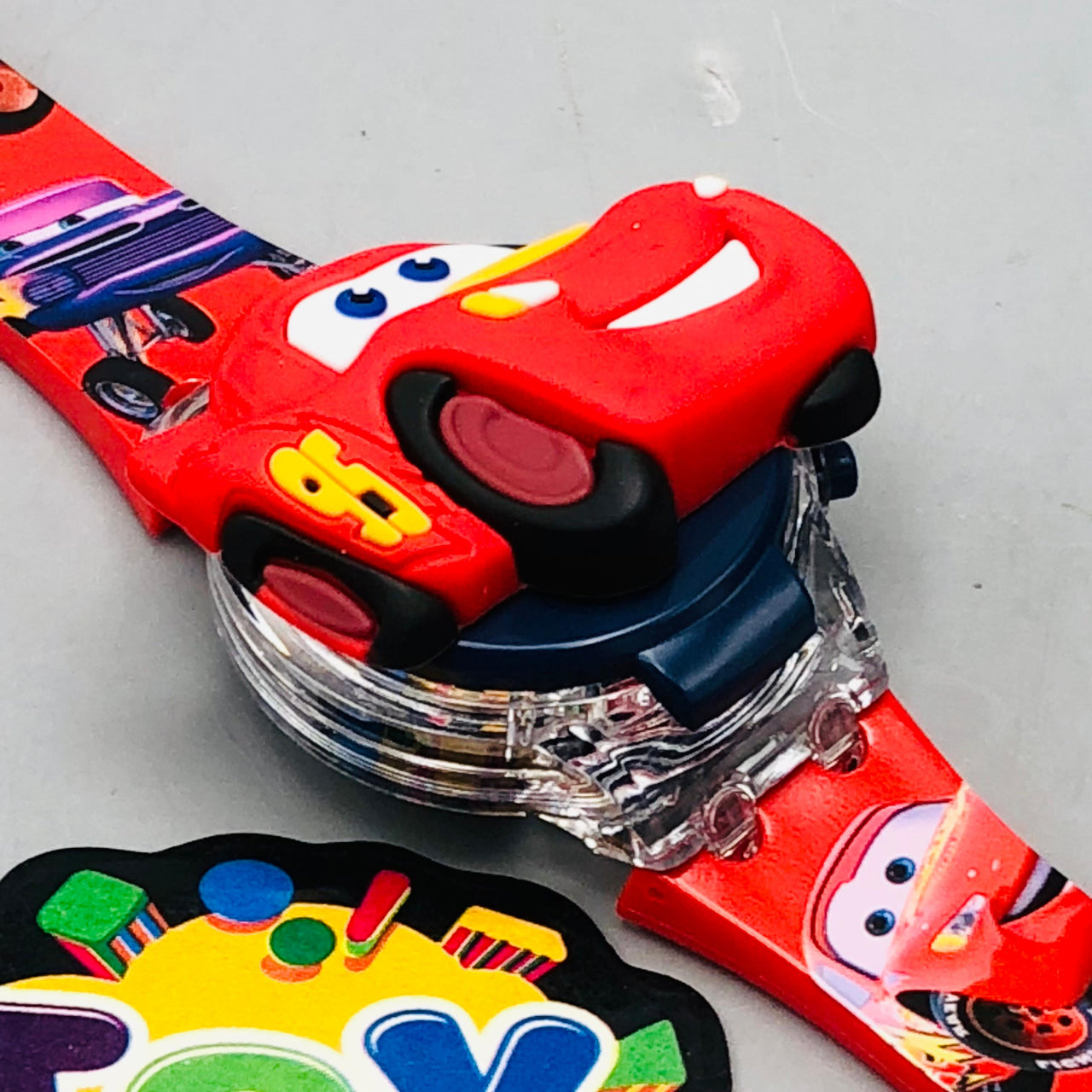 McQueen Theme Kids Digital Watch With Lights