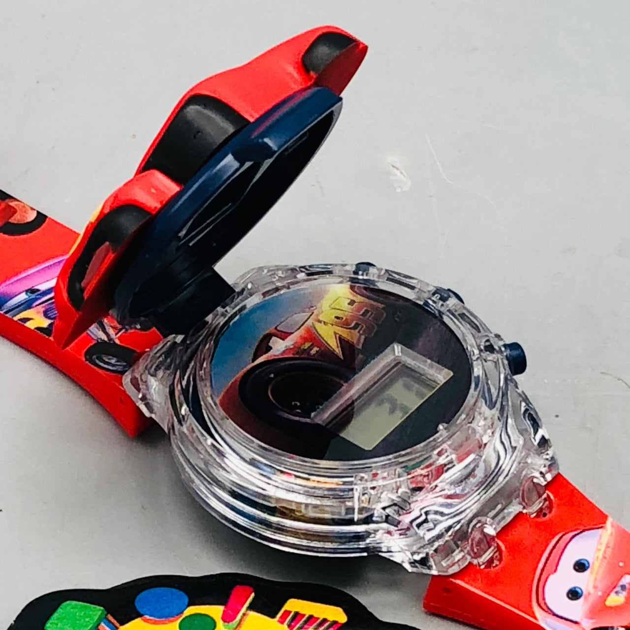 McQueen Theme Kids Digital Watch With Lights