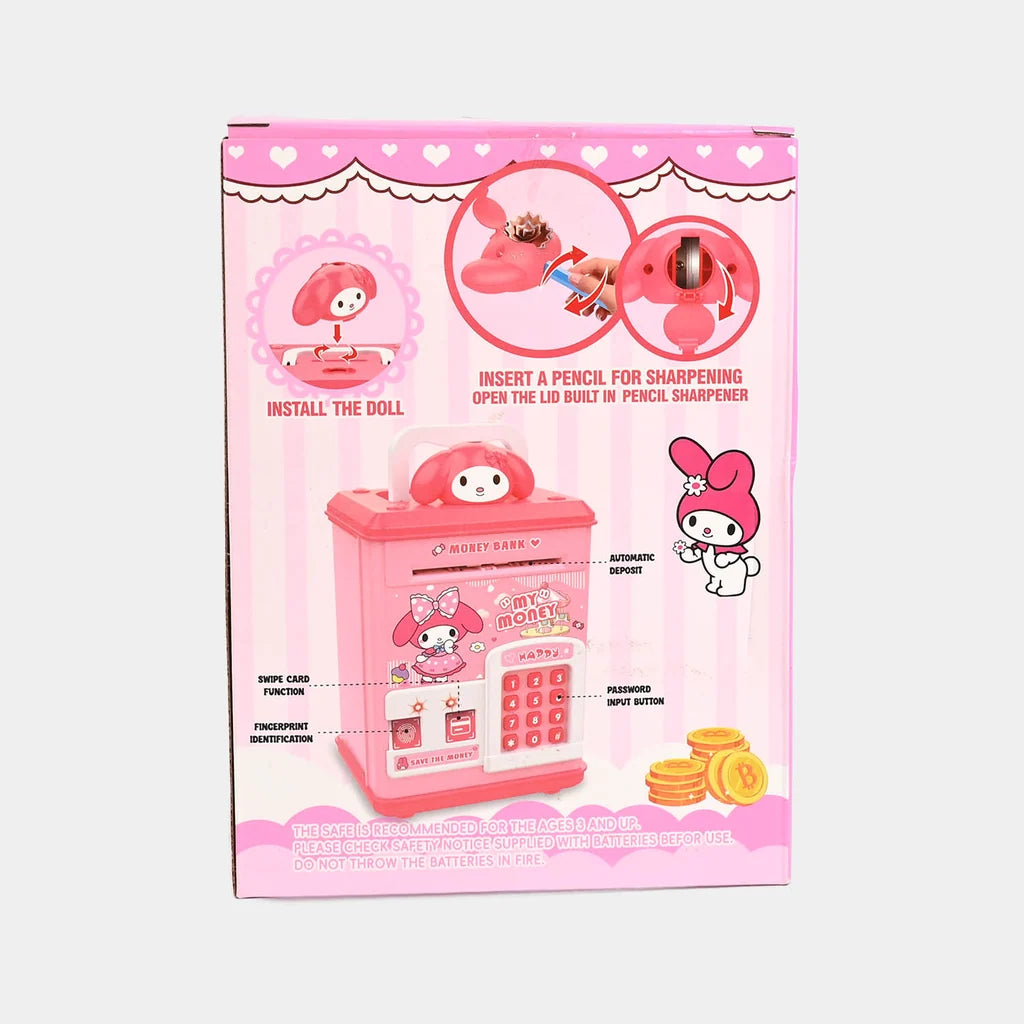 Melody Themed Fingerprint & Swipe Card Unlock Piggy Bank 