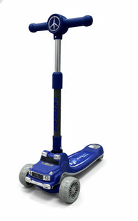 Mercedes Adjustable Height Kids Scooter With Light & Music - Blue