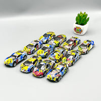 Diecast Graffiti Design Metal Cars - Set of 12