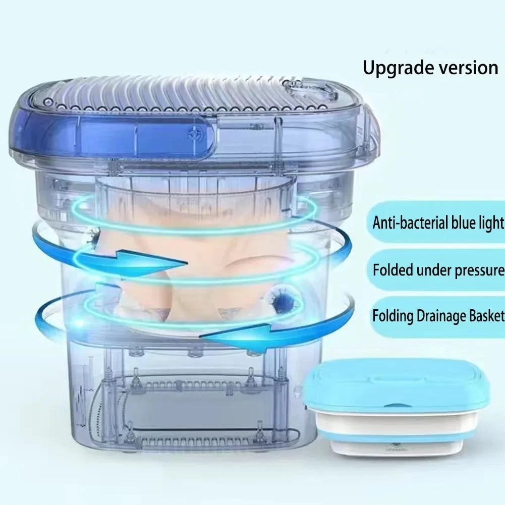 Portable Mini Washing Machine With Dryer Bucket