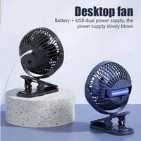 Rechargeable Mini Slim Table Clamp Fan