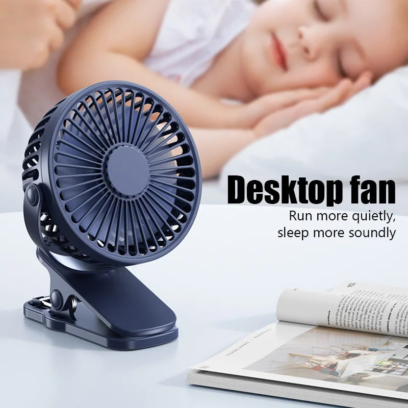 Rechargeable Mini Slim Table Clamp Fan