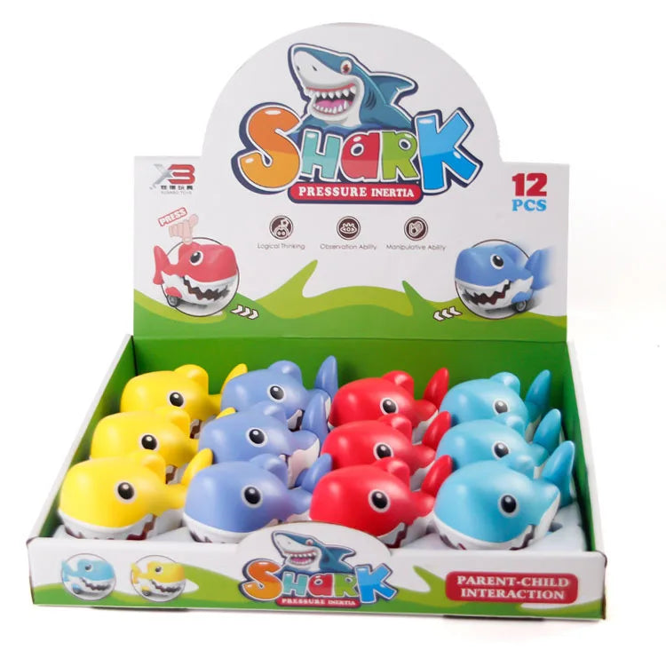 Inertial Press & Go Mini Shark Toy - 1Pc
