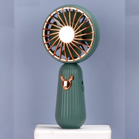 Rechargeable Mini Handheld Cooling Fan With Lights