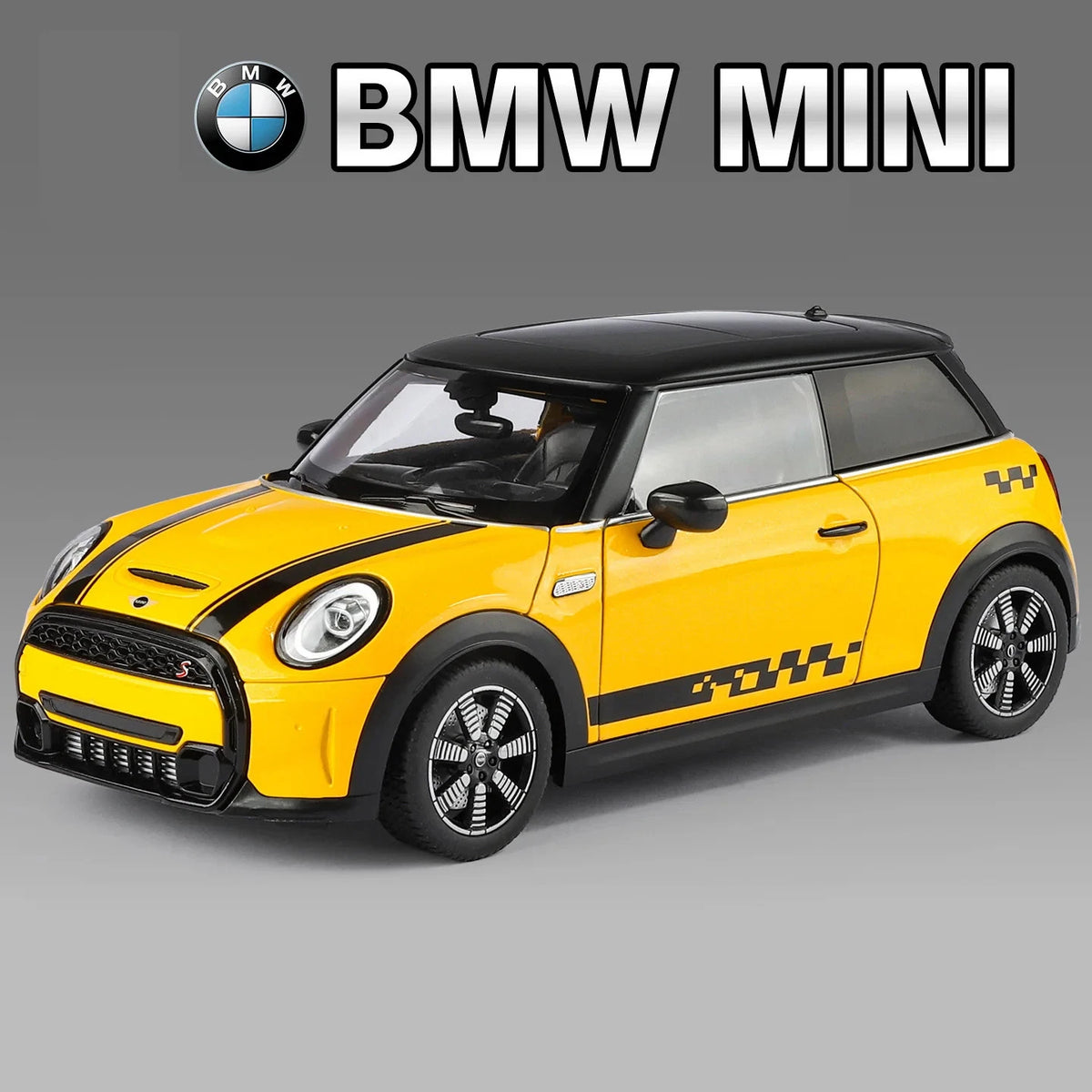 1:18 Diecast Mini Cooper S Official Licensed Model - Yellow