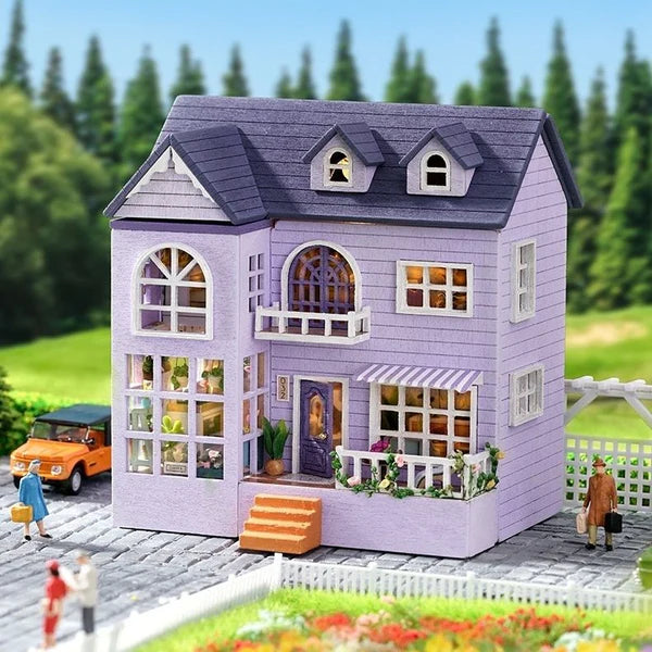 DIY Miniature Happy House With LED Lights