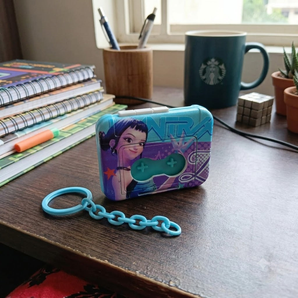 1Pc Mini Musical Cassette Keychain