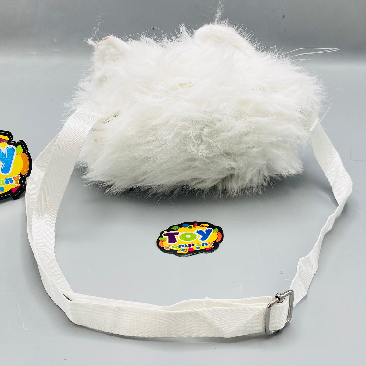Mini Cute Plush Persian Cat Backpack - White