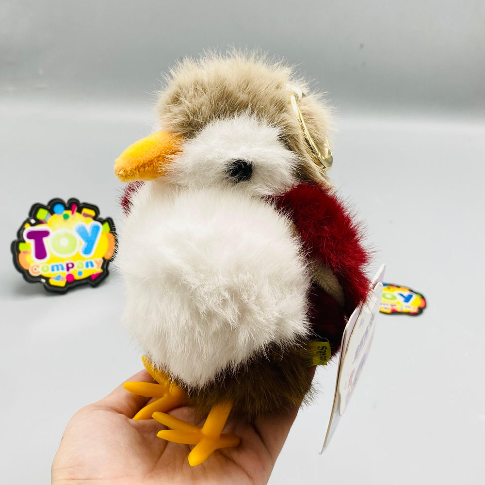 Mini Plush Puffin Style Keychain
