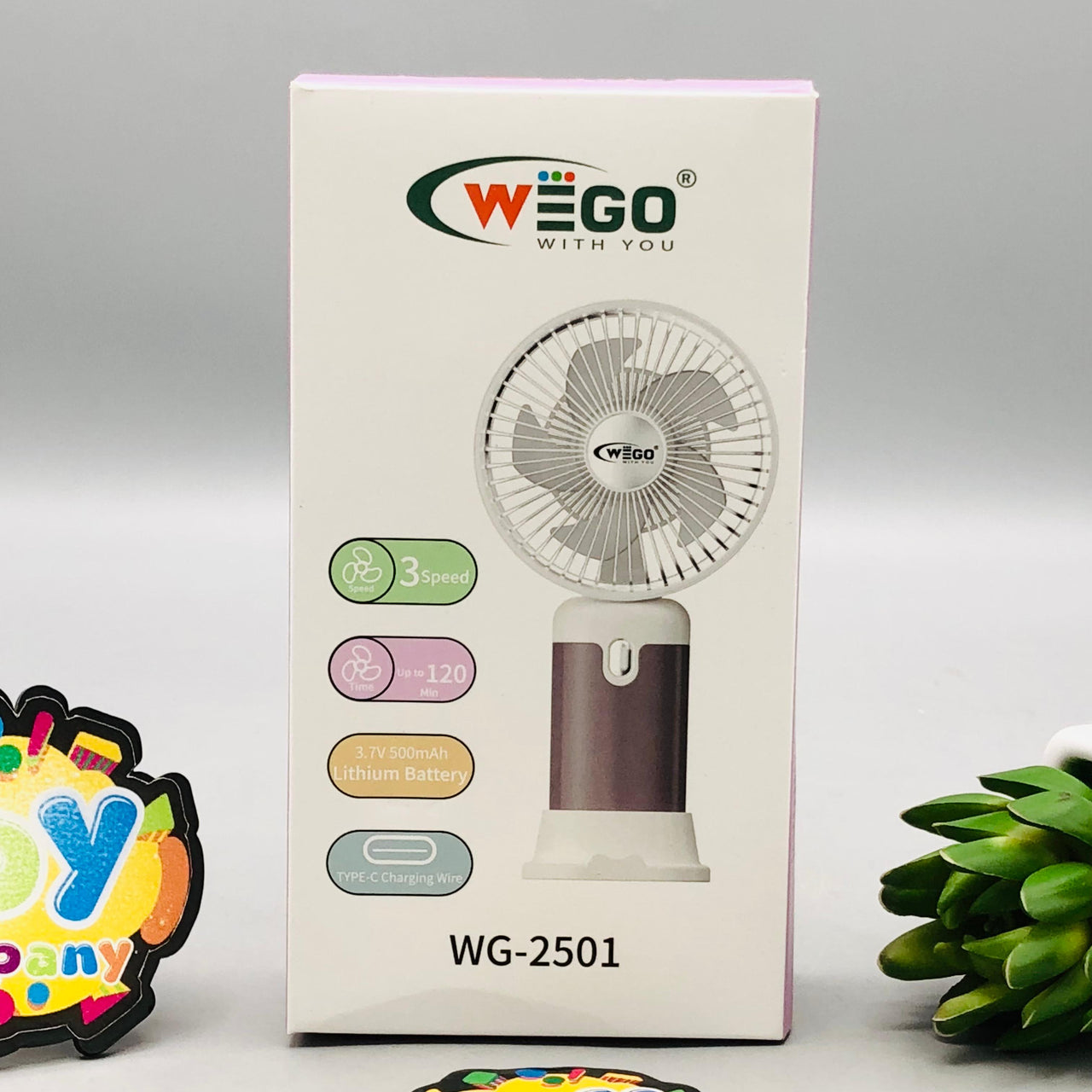 Mini Rechargeable 3 Wind Speed Handheld Fan