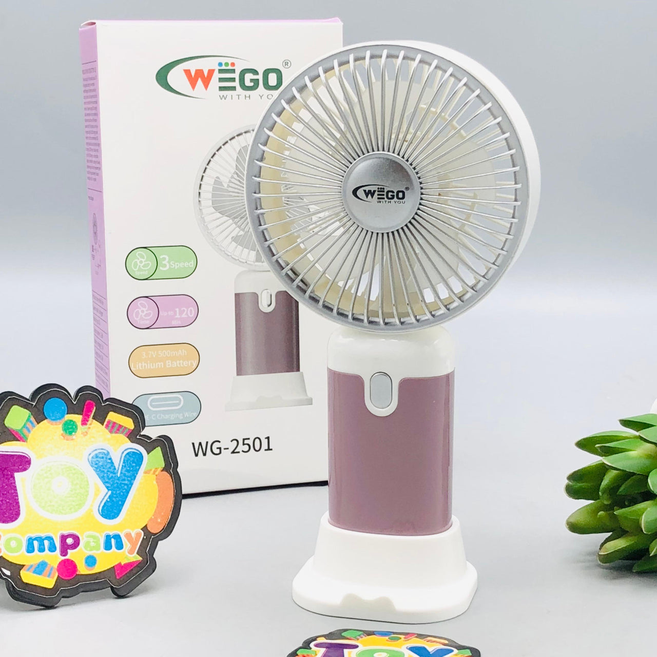 Mini Rechargeable 3 Wind Speed Handheld Fan