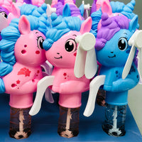 Mini Unicorn Handheld Fan & Bubble Stick - 1Pc