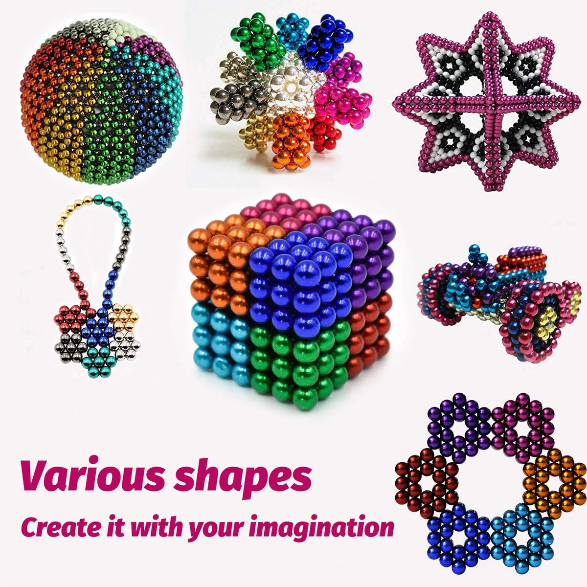 Colourful Magnetic Bucky Balls - 216 Pcs