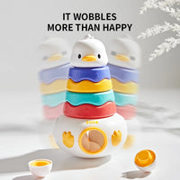 Montessori Duck Tumbler Stacker & Egg Pairing Toy