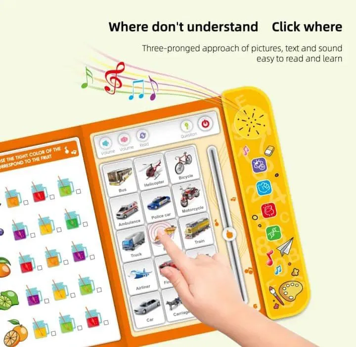 Montessori Kids Multi-Activities Busy Book With Music