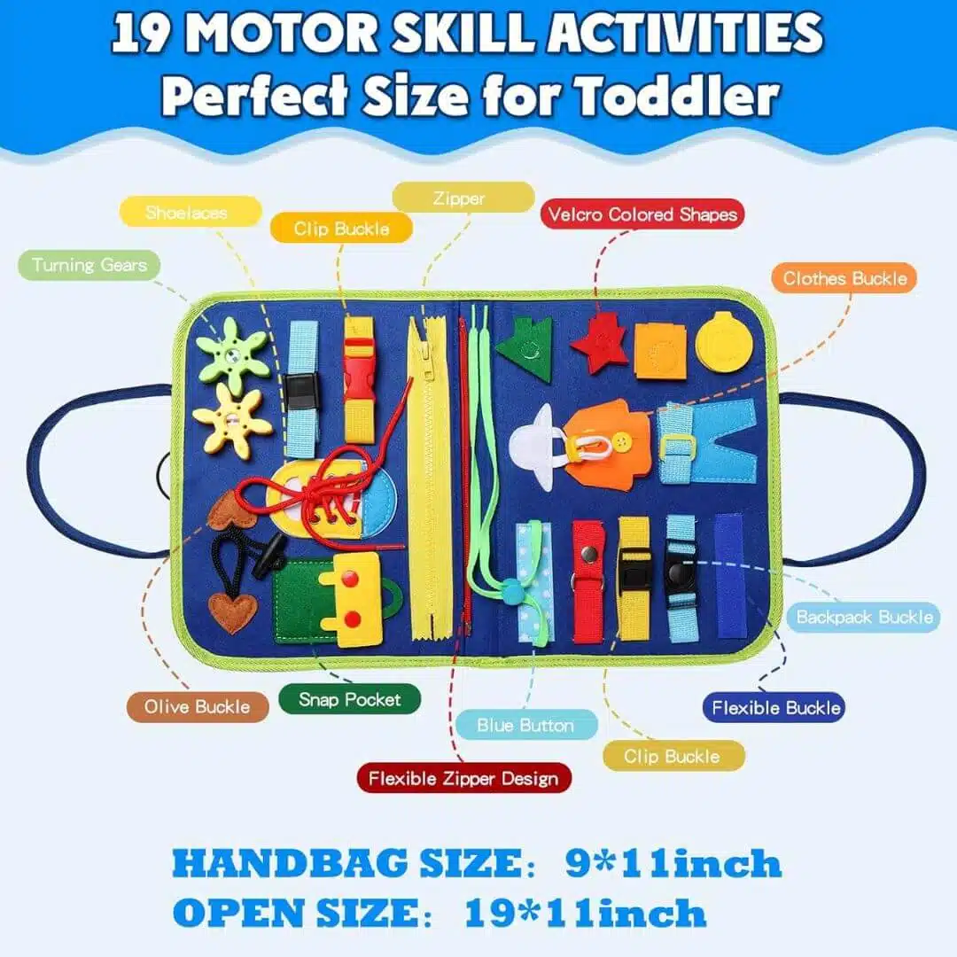 Montessori Kids Multi-functional Activity Busy Book - Blue