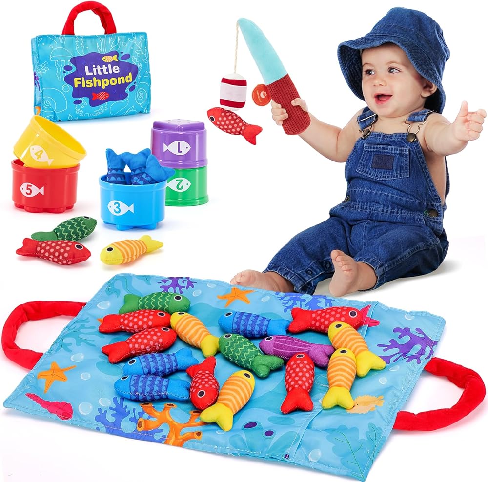 Montessori Pretend Play Cloth Fishing Set