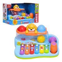 2in1 Montessori Puppy Musical Xylophone With Hammer & Balls