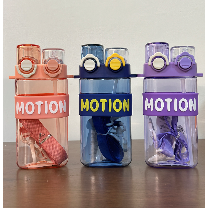Motion Sipper Double Drinking Water Bottle With Strap