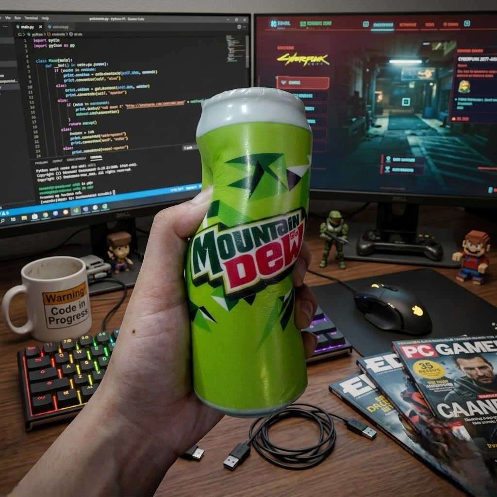 5 Inches Mountain Dew Squishy Cane - 1Pc