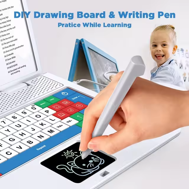 Multi-functional 60 Activities Kids Learning Laptop