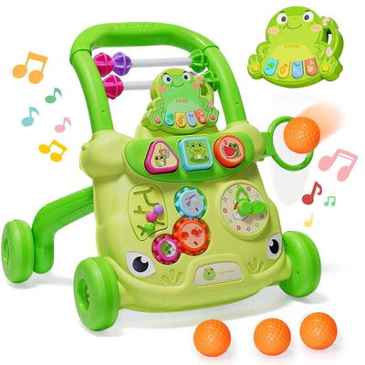 Multi-functional Baby Frog Theme Activity Musical Walker