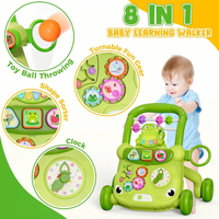 Multi-functional Baby Frog Theme Activity Musical Walker