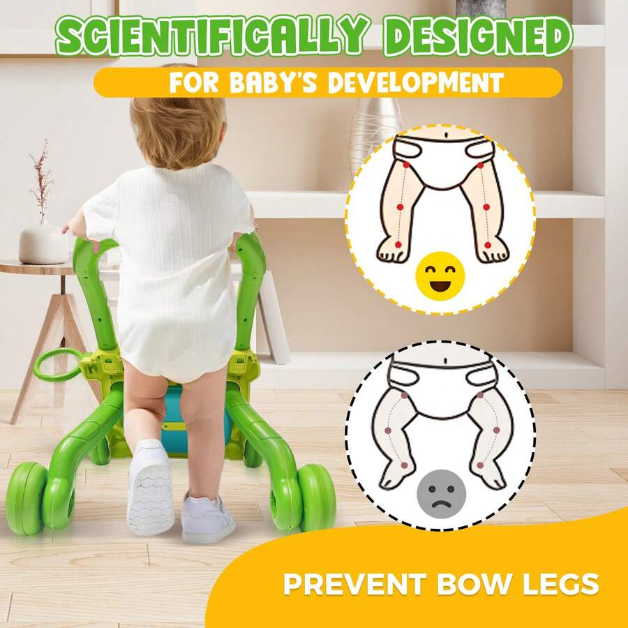 Multi-functional Baby Frog Theme Activity Musical Walker