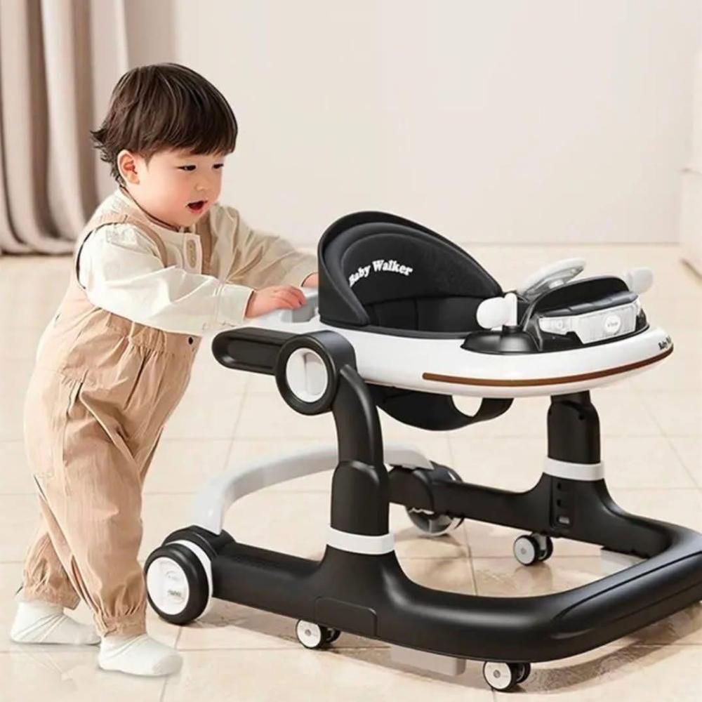 Multi-functional Baby Steering Walker With Light & Music - Black
