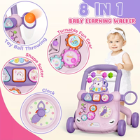 Multi-functional Baby Unicorn Theme Activity Musical Walker