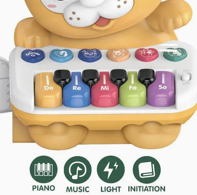 Toddlers Multi-functional Tiger Musical Piano Toy