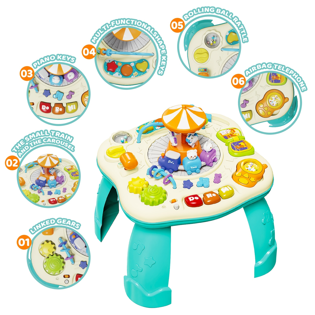 Multi-functional Toddlers Activity Learning Table