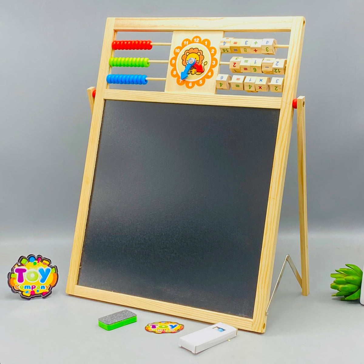 Multi-functional Wooden Logarithmic Black & White Writing Board