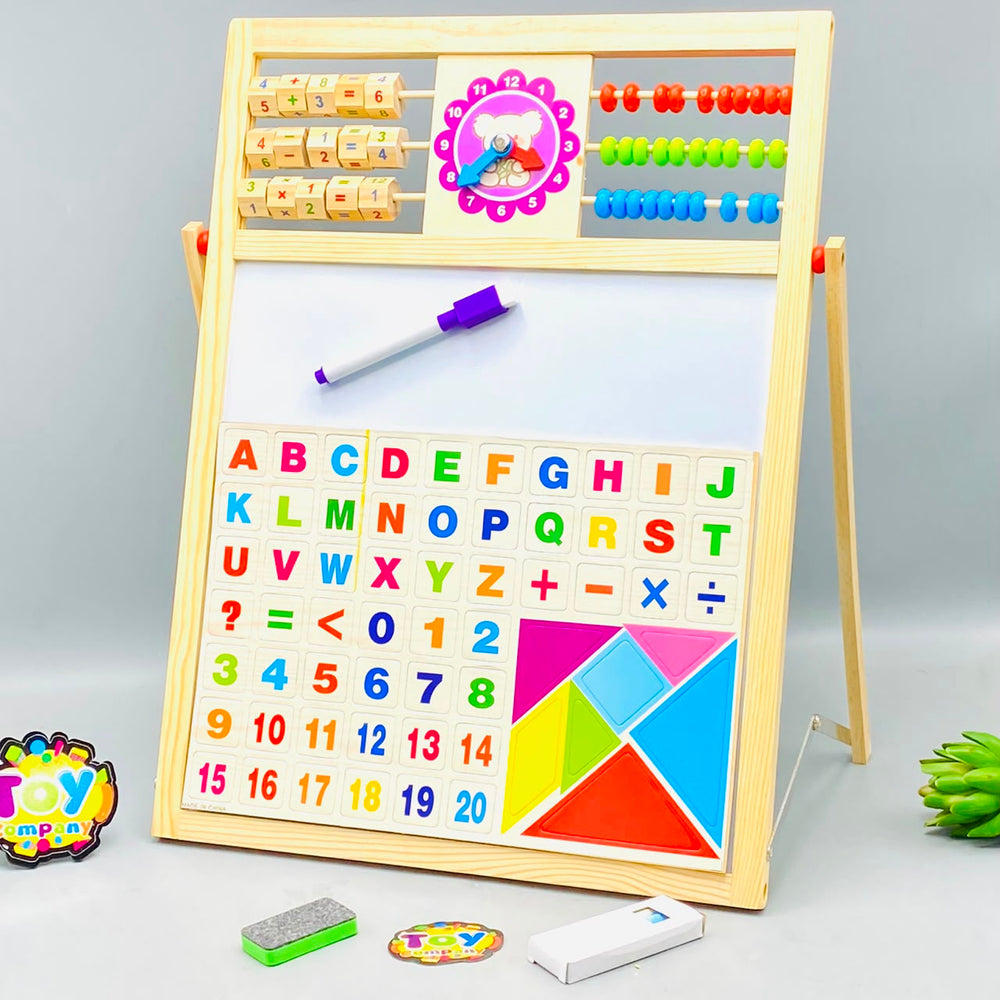 Multi-functional Wooden Logarithmic Black & White Writing Board