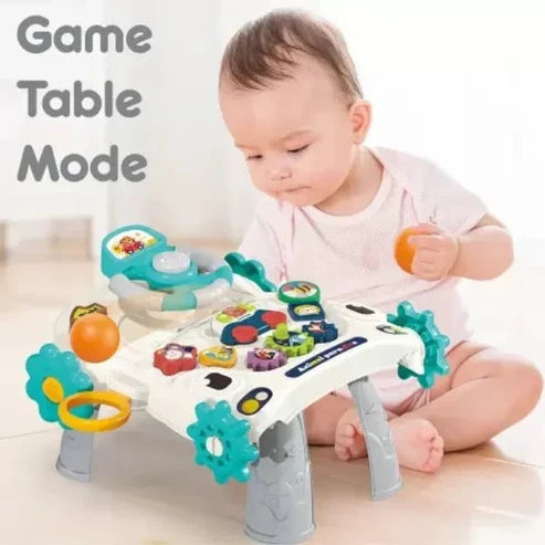Multi-functional Baby Activity Musical Walker & Game Table - Gray