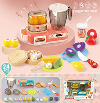 24Pcs Multi-functional Pretend Steamer & Juicer Set