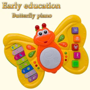 Battery Operated Butterfly Piano With Light & Music