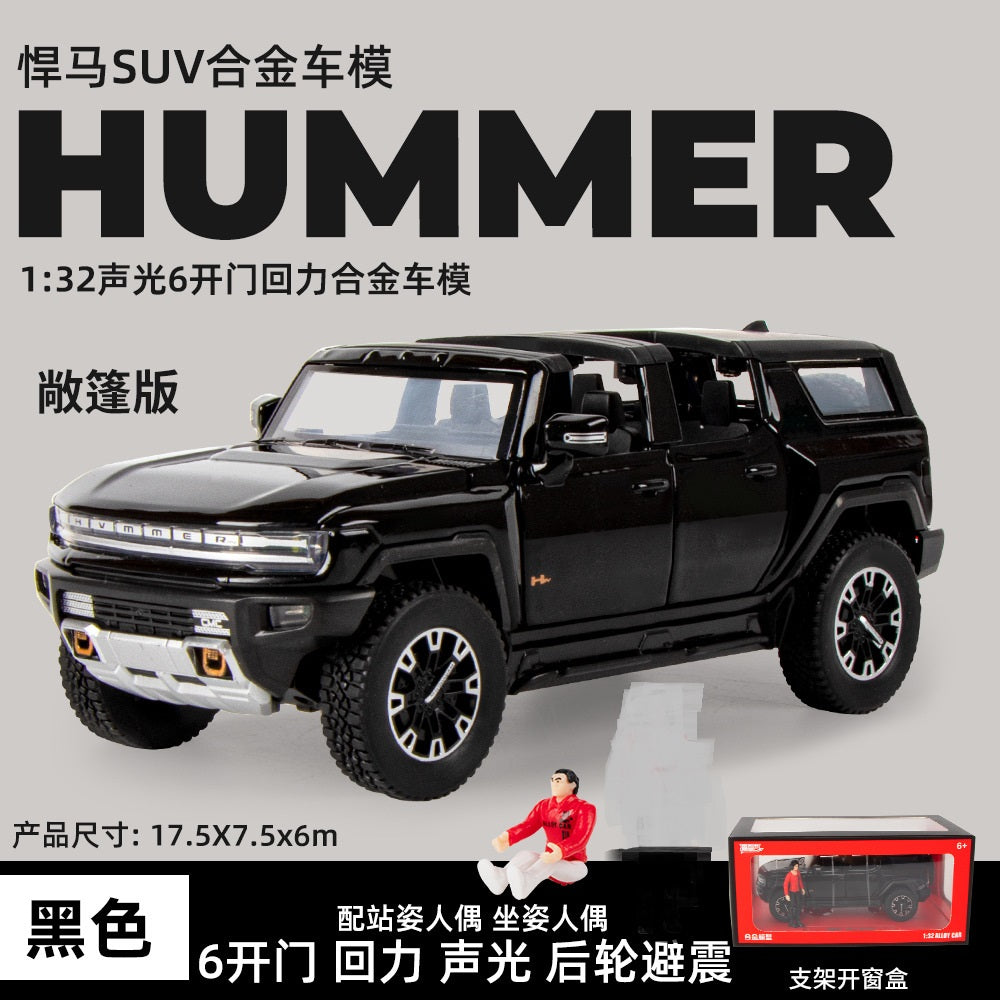 1:32 Diecast Hummer SUV Convertible Model With Miniature