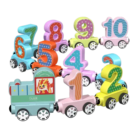 Magnetic Number Digital Train With Engine 1-10