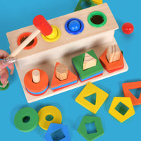 Wooden 2in1 Shape Sorter & Pounding Game