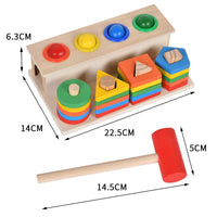 Wooden 2in1 Shape Sorter & Pounding Game